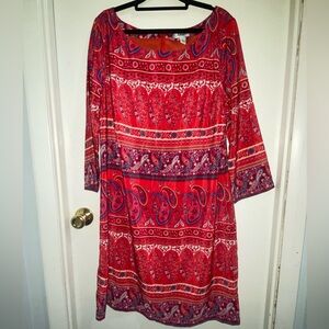 Old Navy | Women’s Dress | Large | Like New | 3/4 Sleeve | Casual | Colorful